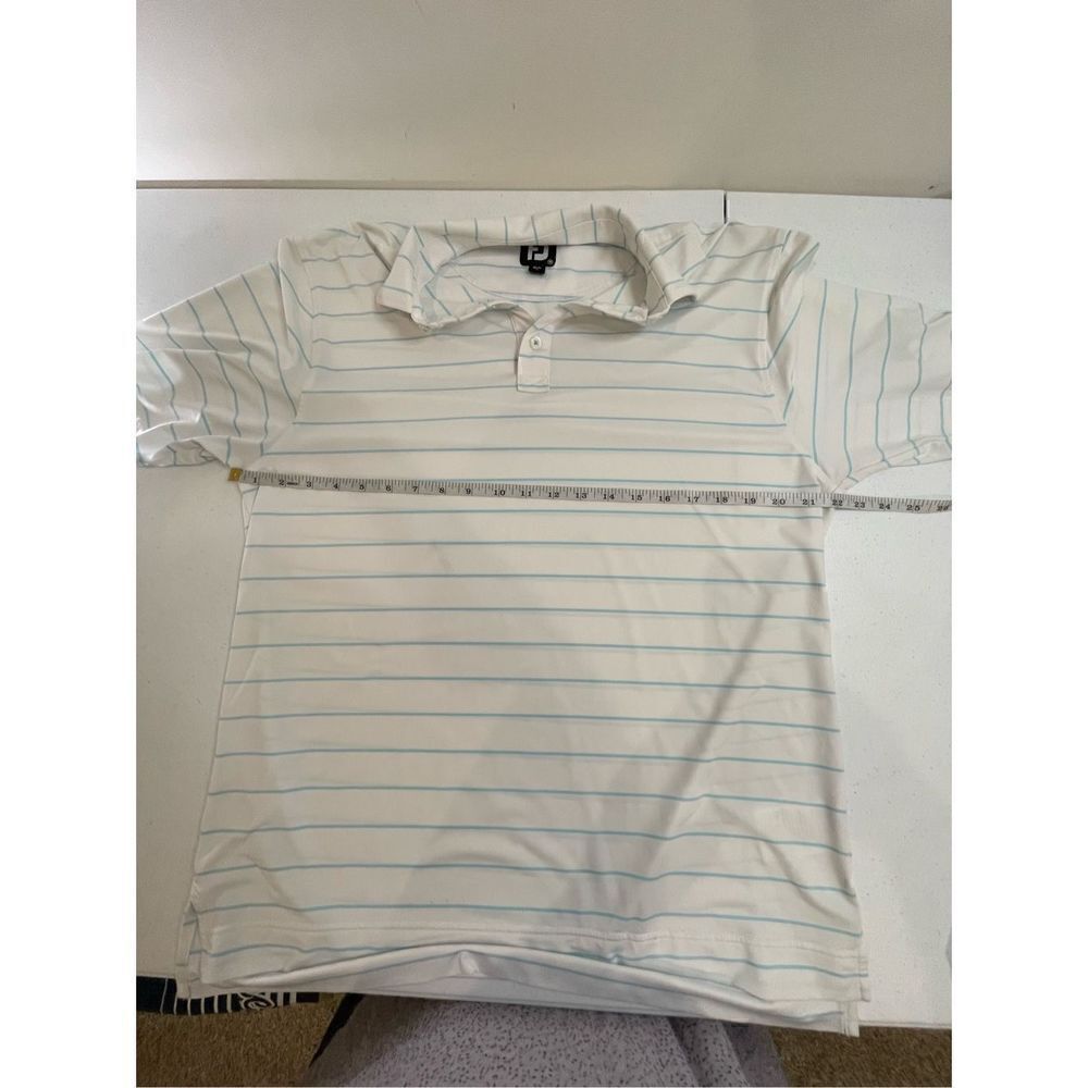 FootJoy men’s gold polo blue white size medium - Picture 3 of 6